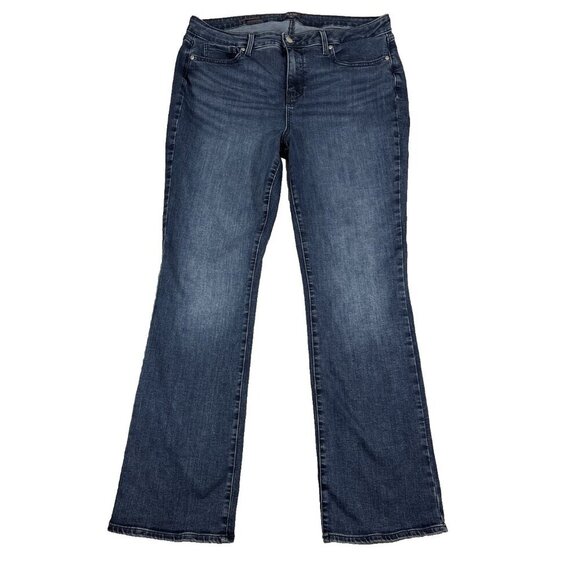 NYDJ Barbara Bootcut Jeans High Rise Women's 14 Blue Denim Lift Tuck Technology - Picture 1 of 9